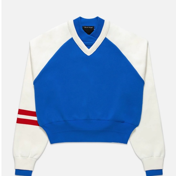 Meryll Rogge Double V-neck Sweatshirt - Picture 1 of 6